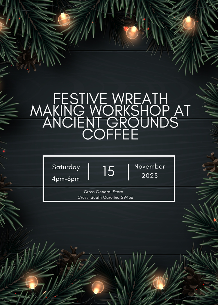 Festive Wreath Making Workshop at Ancient Grounds Coffee