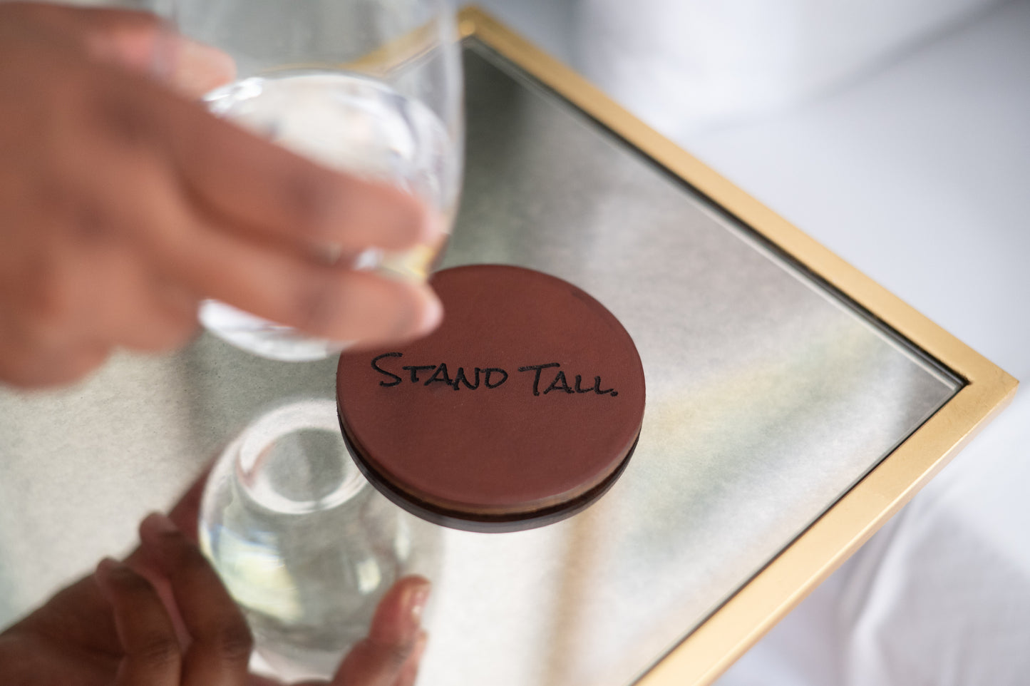 Custom Engraved Leather Coasters