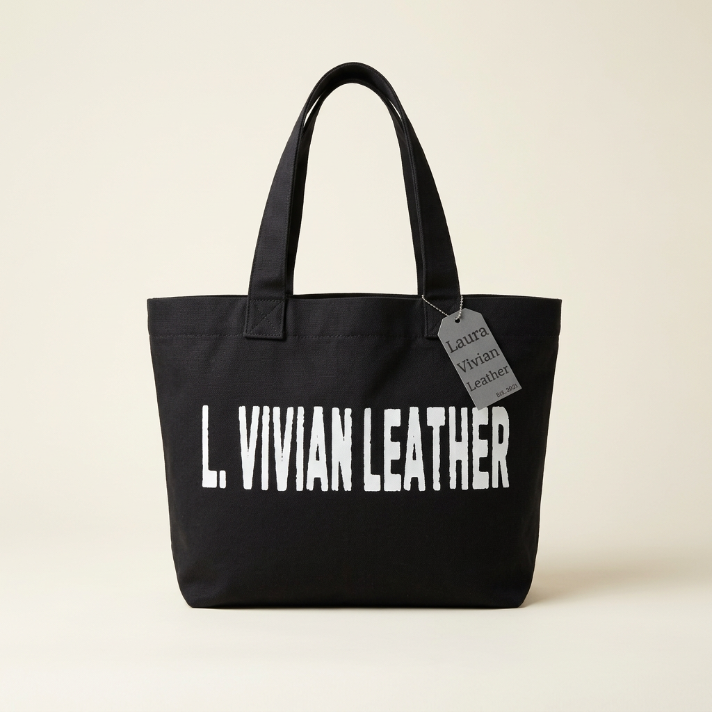Tote on a warm ivory studio background