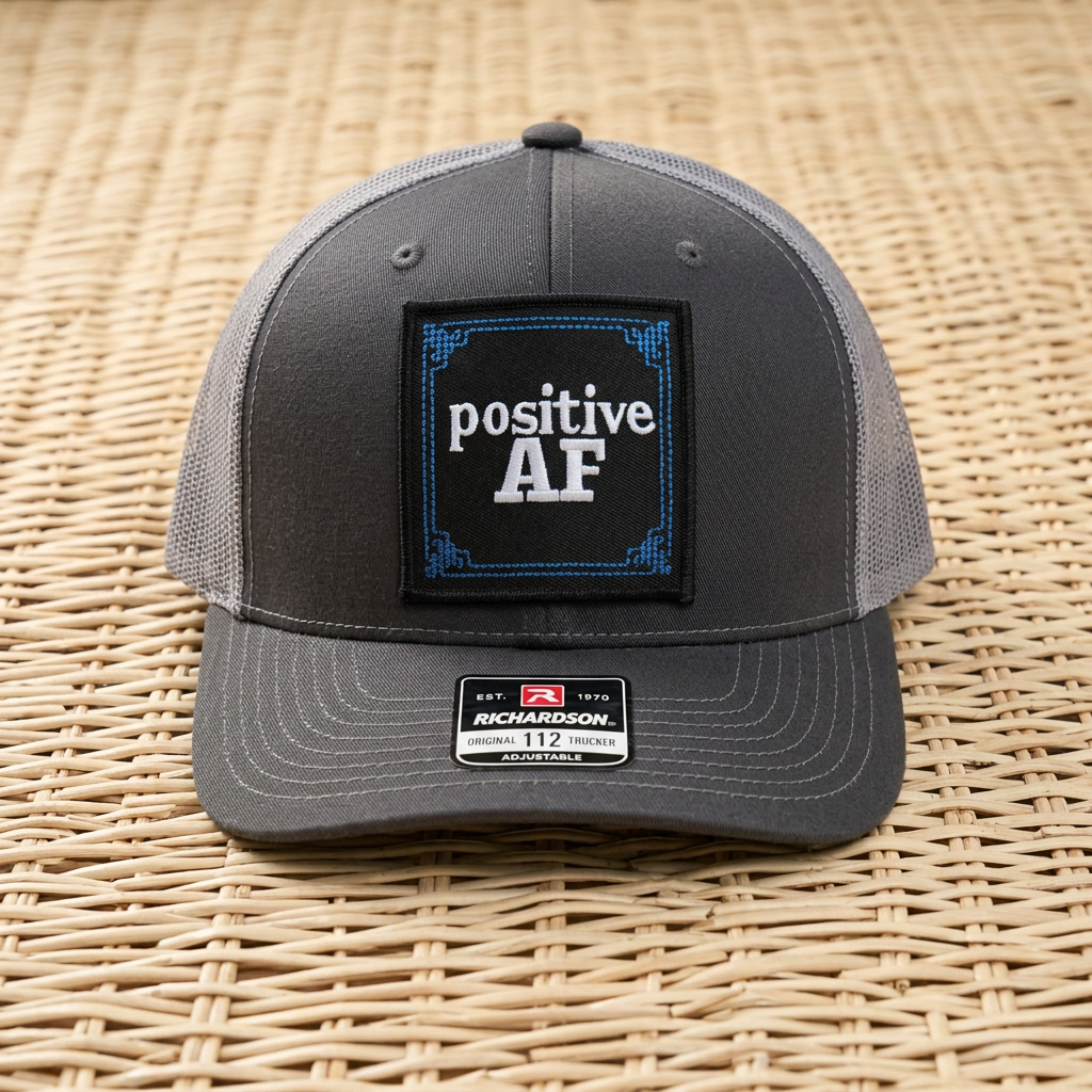 Positive AF hat with clean woven background